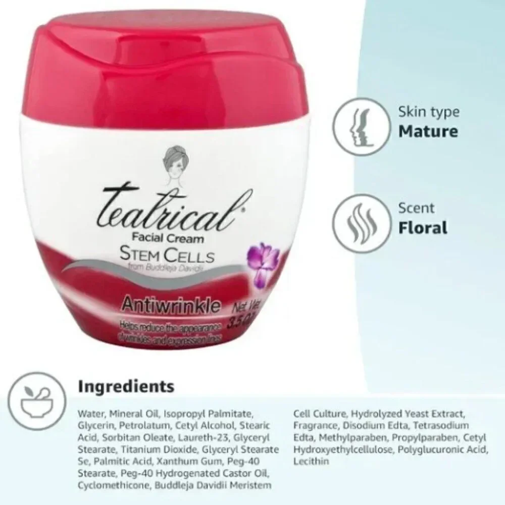 New! Skin Care TEATRICAL Anti-Wrinkle Cream with Buddleja Davidii Stem Cells